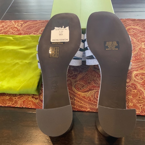 Tory Burch Ines Heel Mule Sandal 55MM Denim Suede in Blue Cloud Sz 9, BNIB, - Picture 6 of 7
